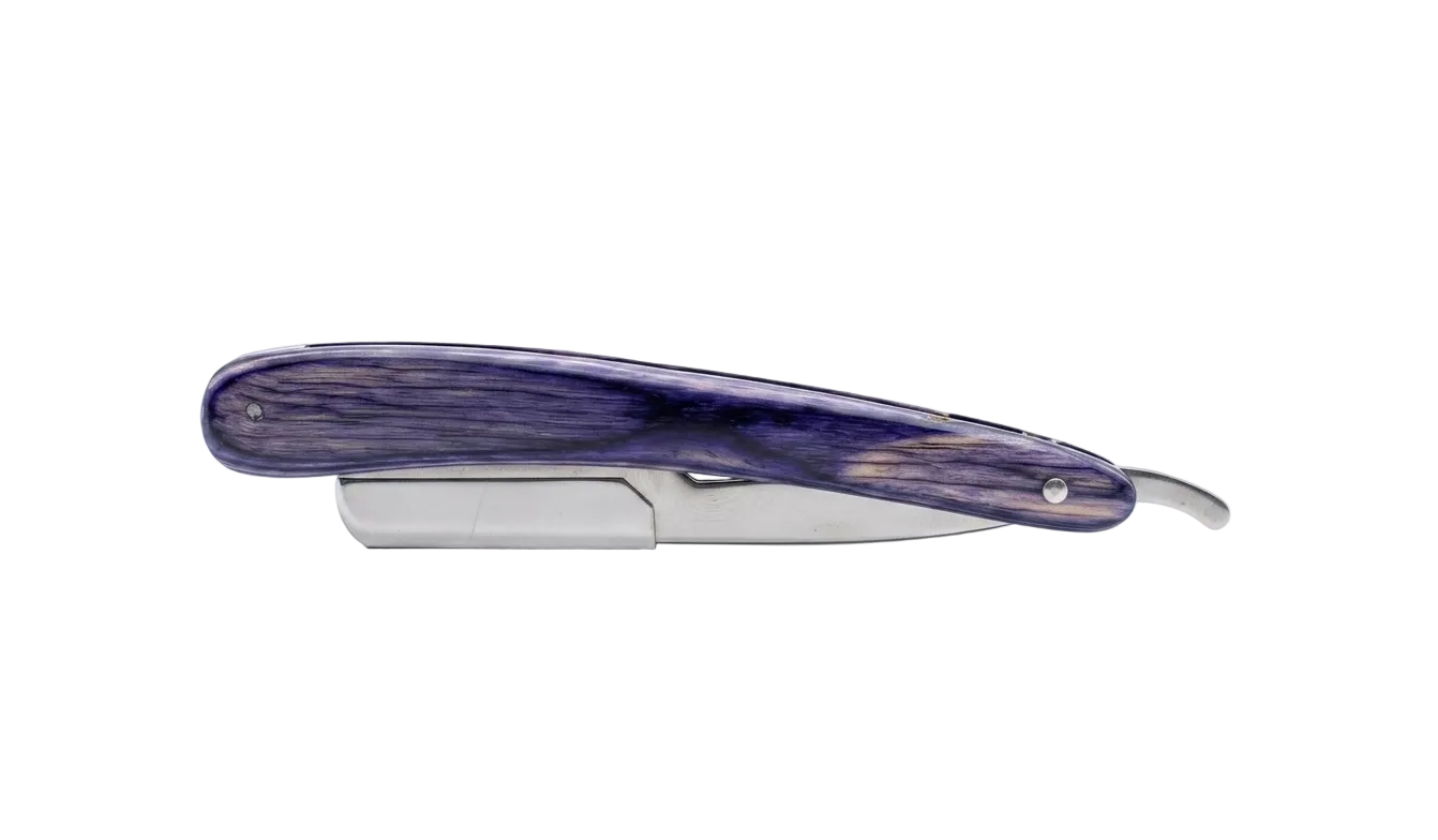 NAVAJA DE MADERA AZUL VIOLETA