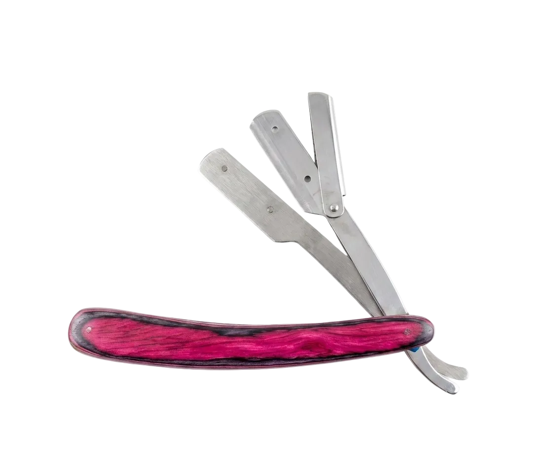 NAVAJA DE MADERA ROSA FUCSIA